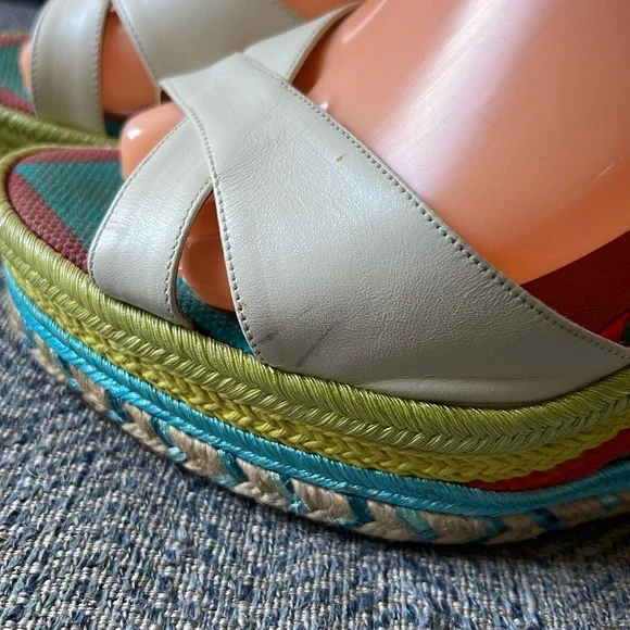 Valentino rainbow espadrille wedges Size: 39 - Picture 10 of 16